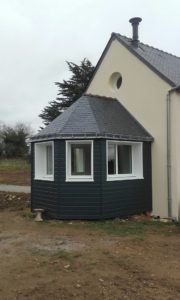 Extension bardage bois - morbihan 56